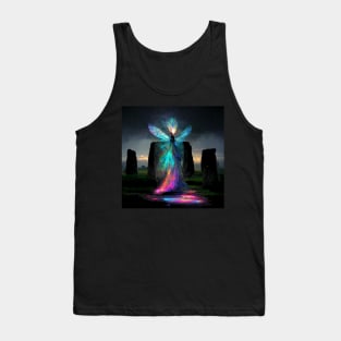 Iridescent energy fairy amongst ancient standing stones Tank Top